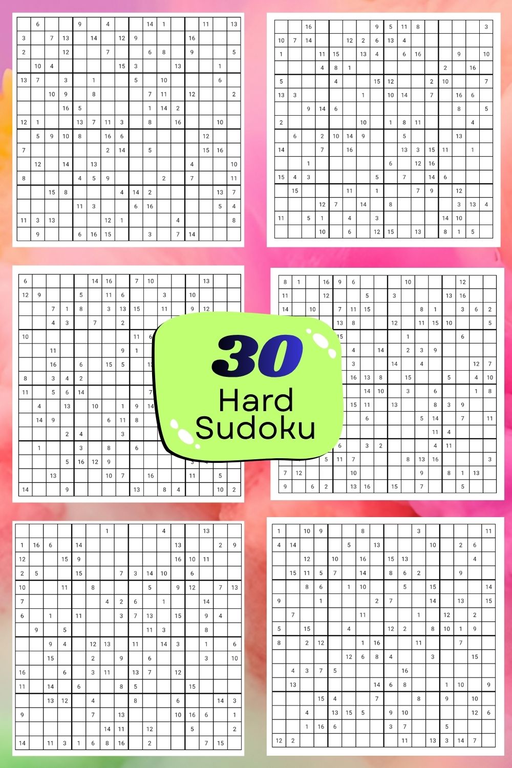 The ultimate 16x16 sudoku brain workout